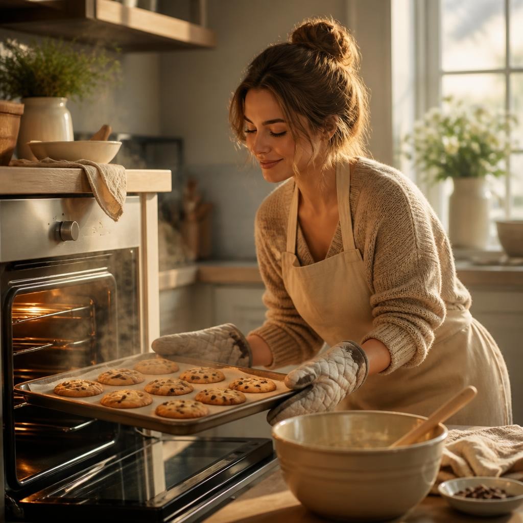 Illustration for the English word “bake”