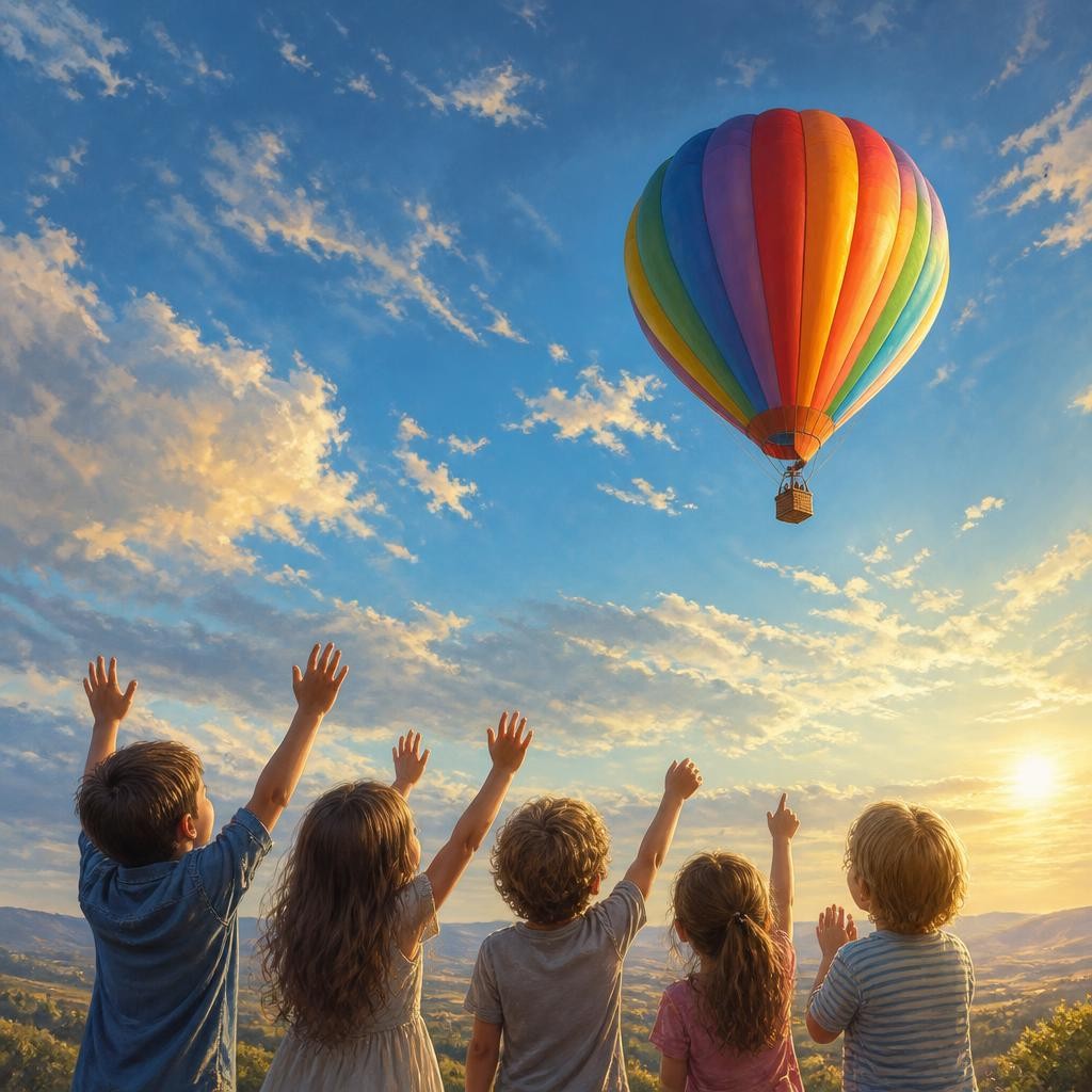 Illustration for the English word “balloon”