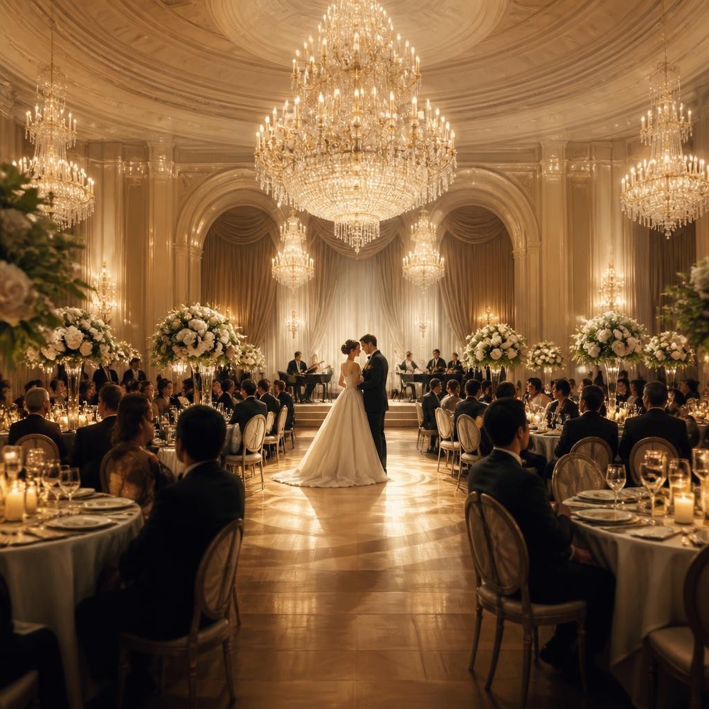 Illustration for the English word “ballroom”