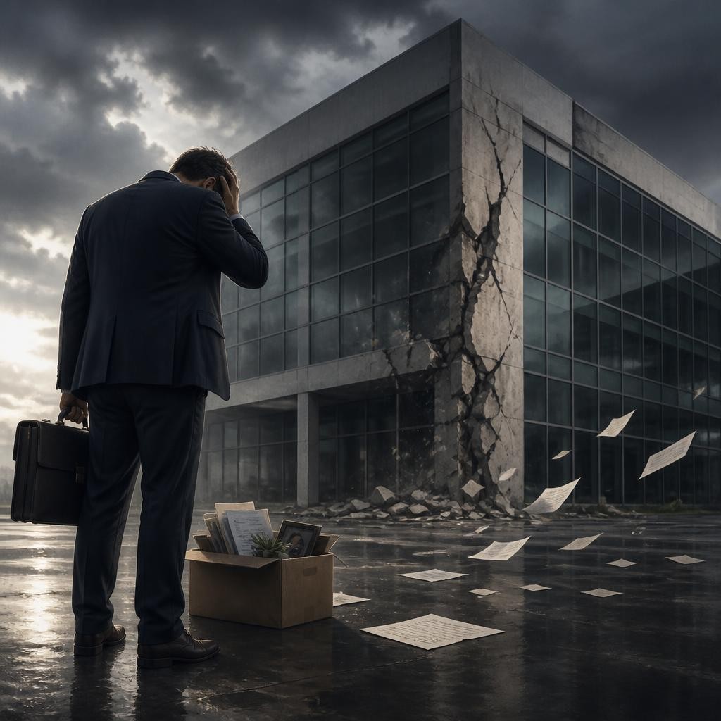 Illustration for the English word “bankruptcy”
