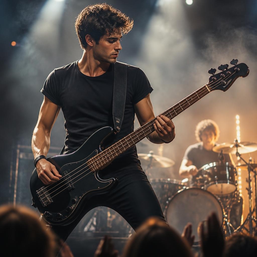 Illustration for the English word “bass”