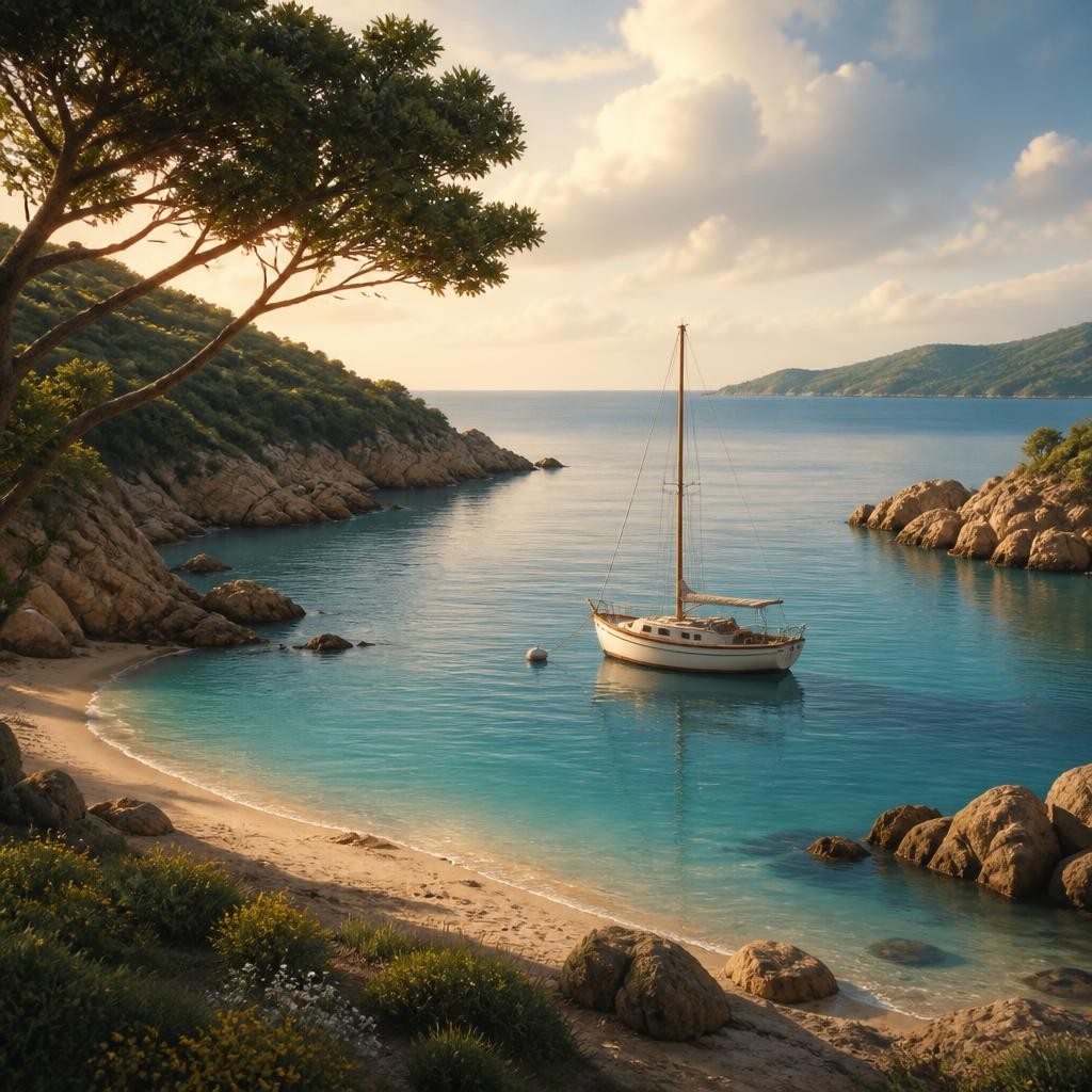 Illustration for the English word “bay”