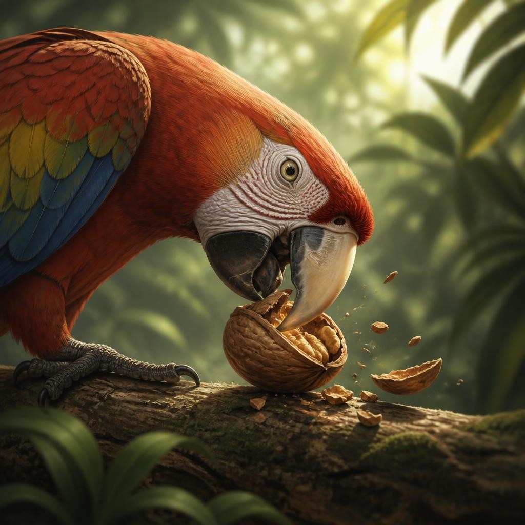 Illustration for the English word “beak”