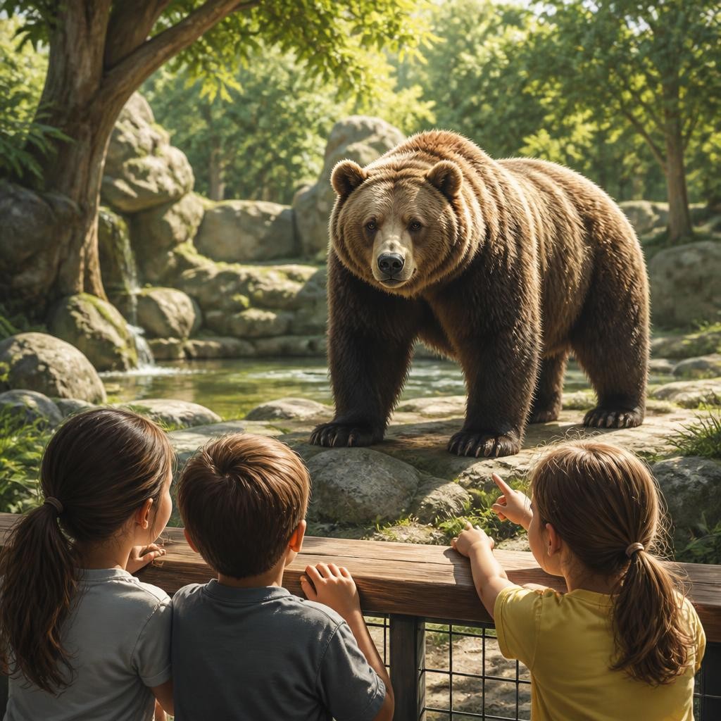 Illustration for the English word “bear”
