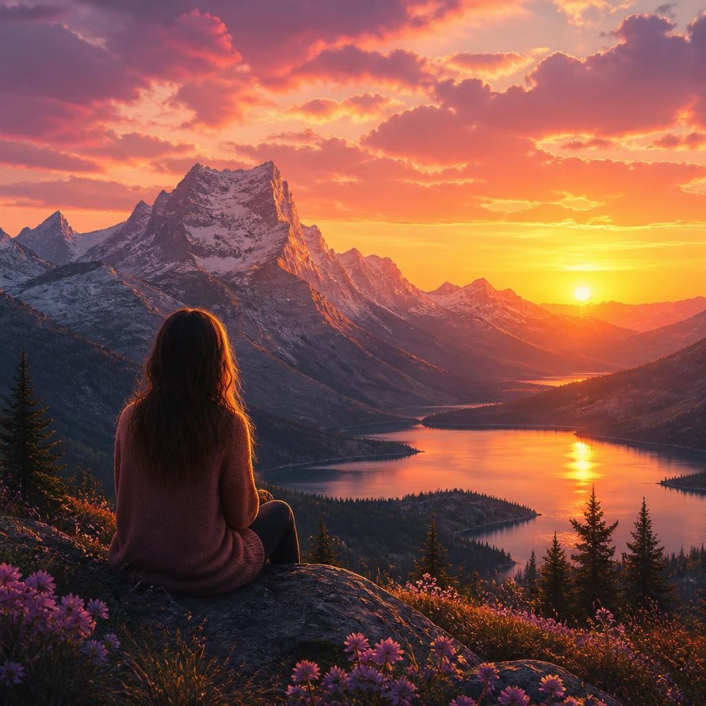 Illustration for the English word “beautiful”