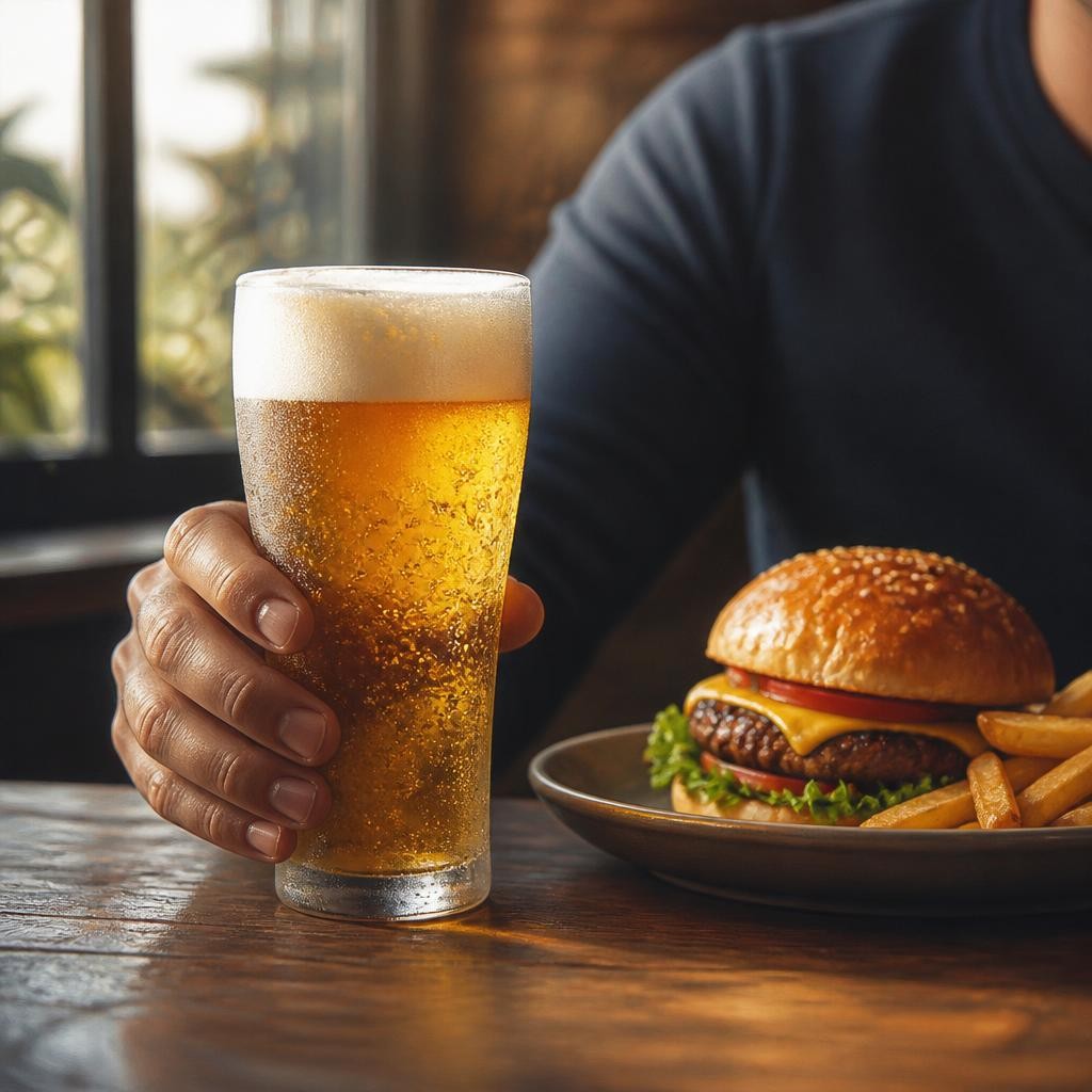 Illustration for the English word “beer”