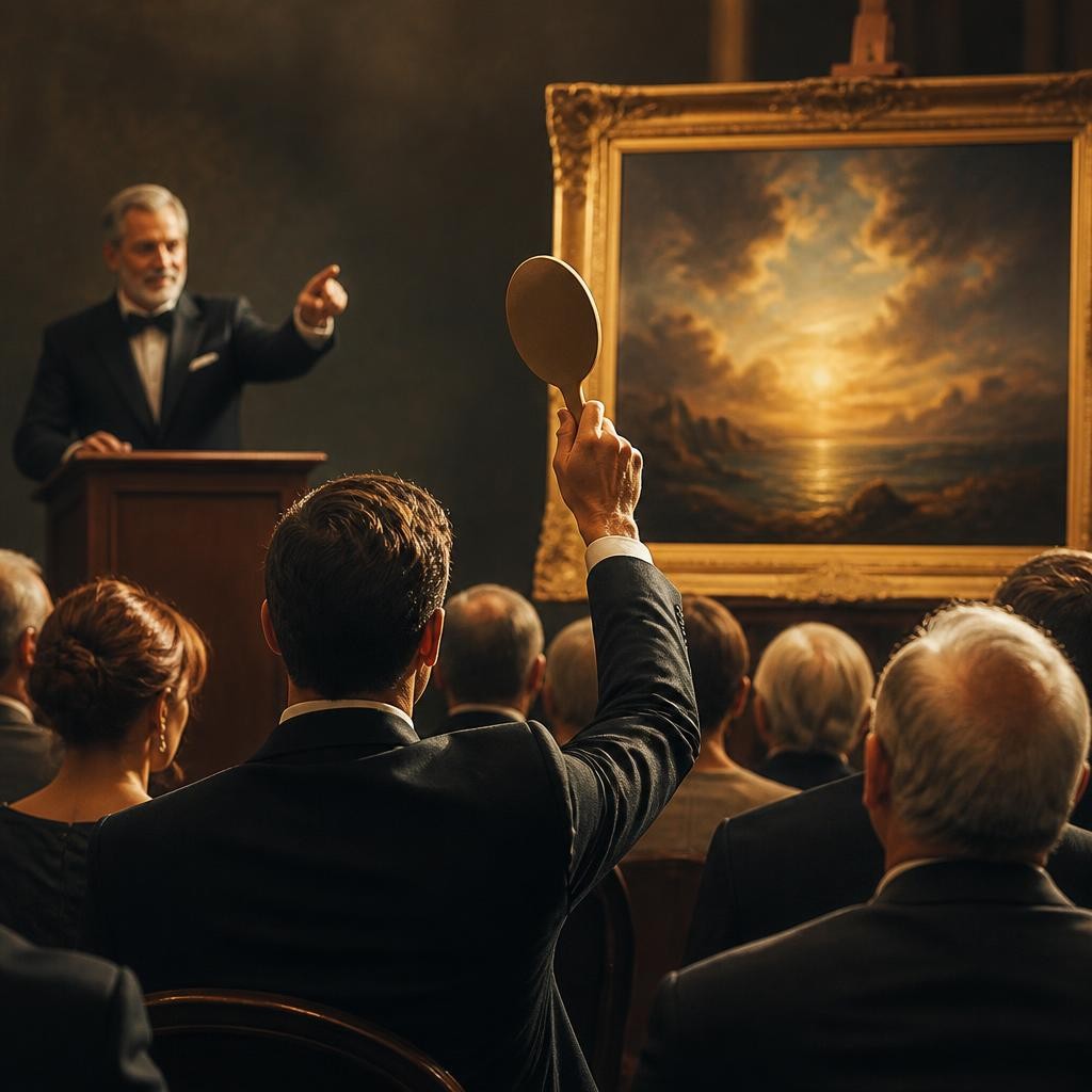 Illustration for the English word “bidder”