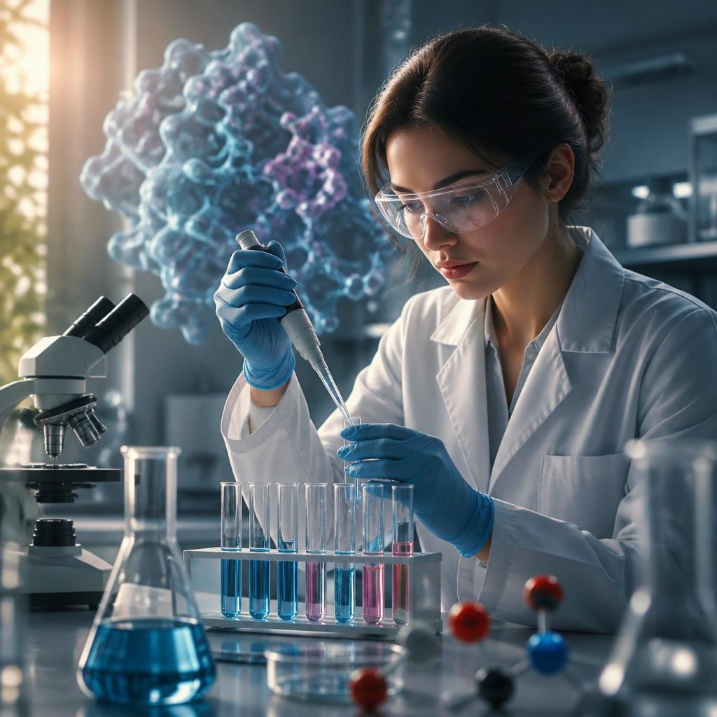Illustration for the English word “biochemical”