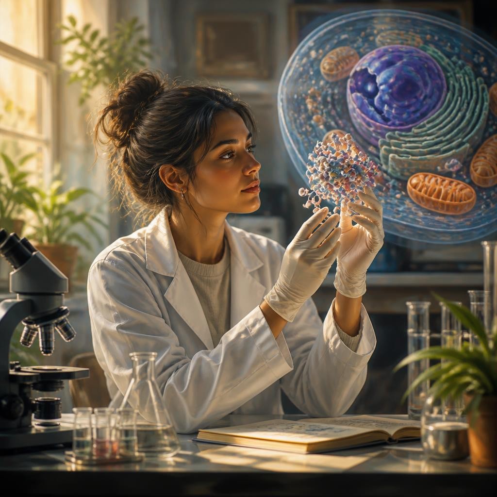 Illustration for the English word “biochemistry”