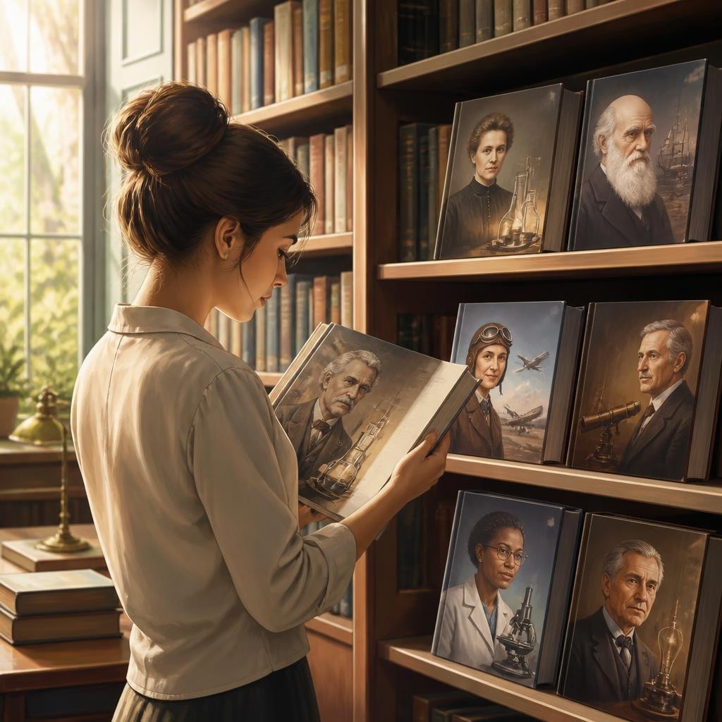 Illustration for the English word “biographical”