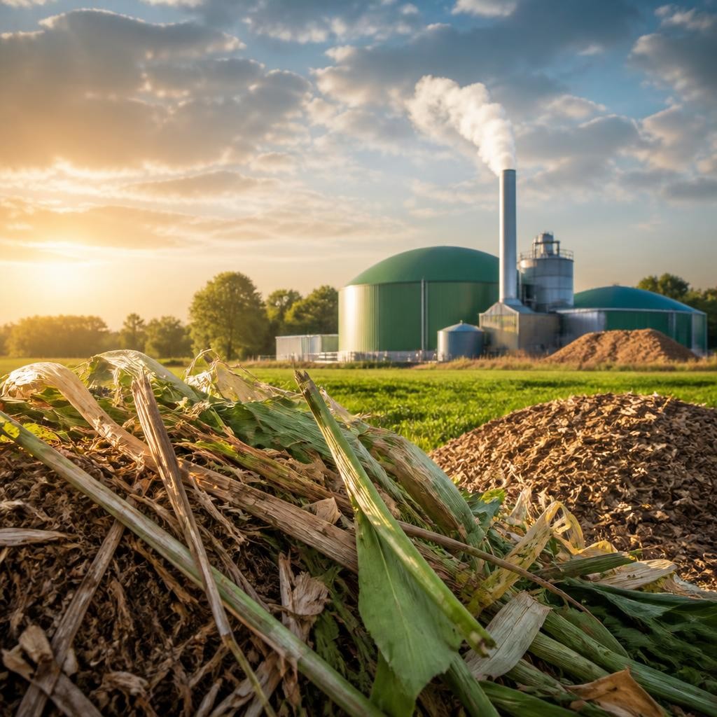 Illustration for the English word “biomass”