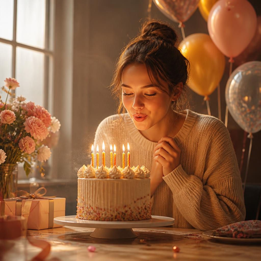 Illustration for the English word “birthday”