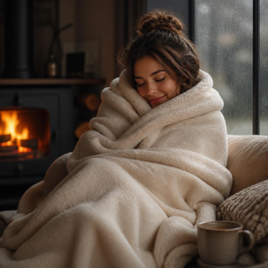 Illustration for the English word “blanket”