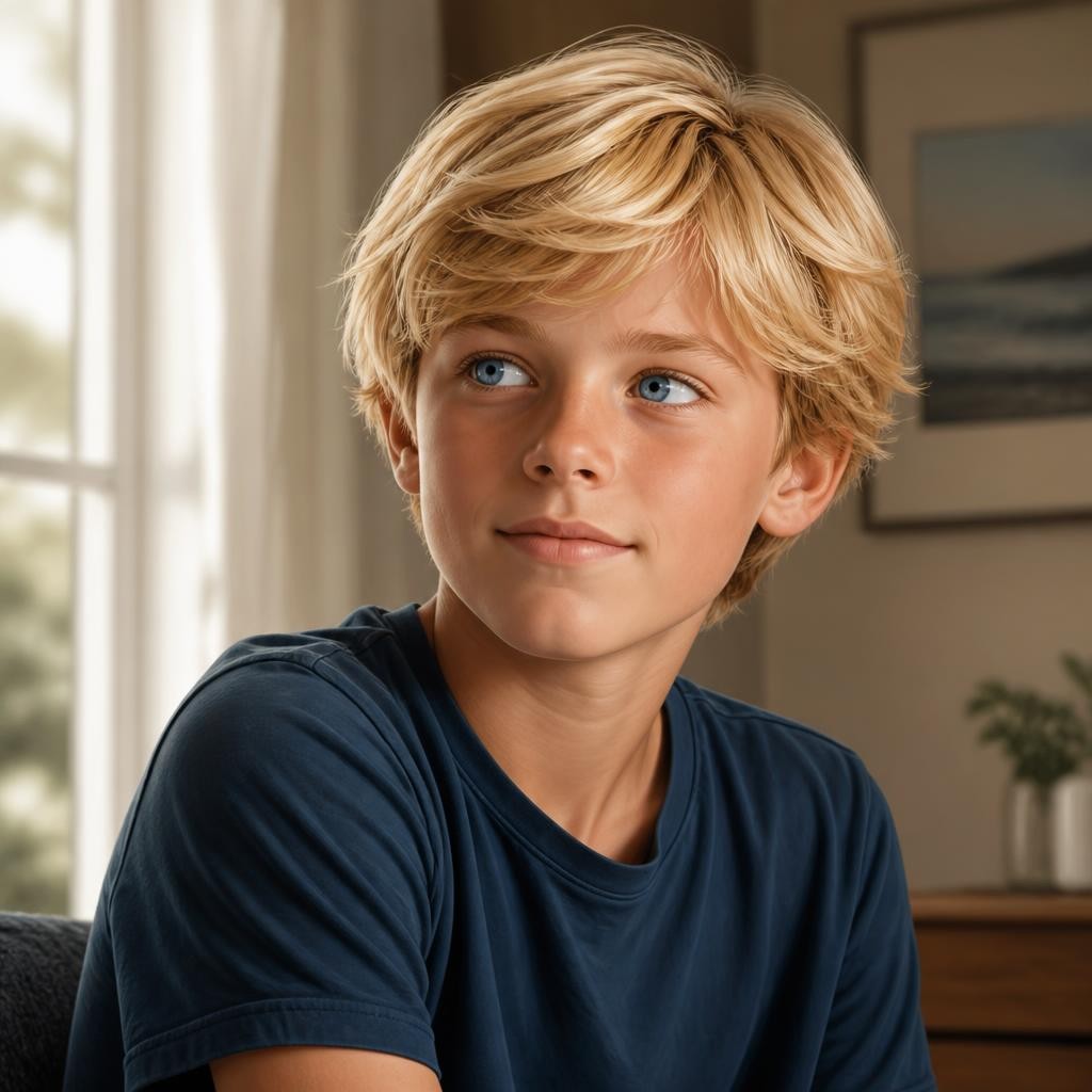 Illustration for the English word “blond”
