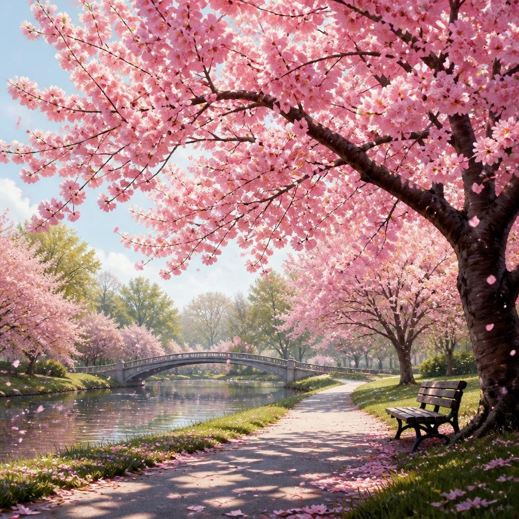 Illustration for the English word “blossom”
