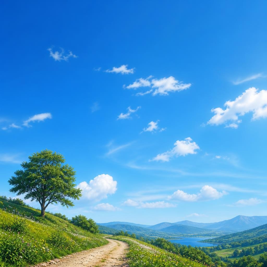 Illustration for the English word “blue”