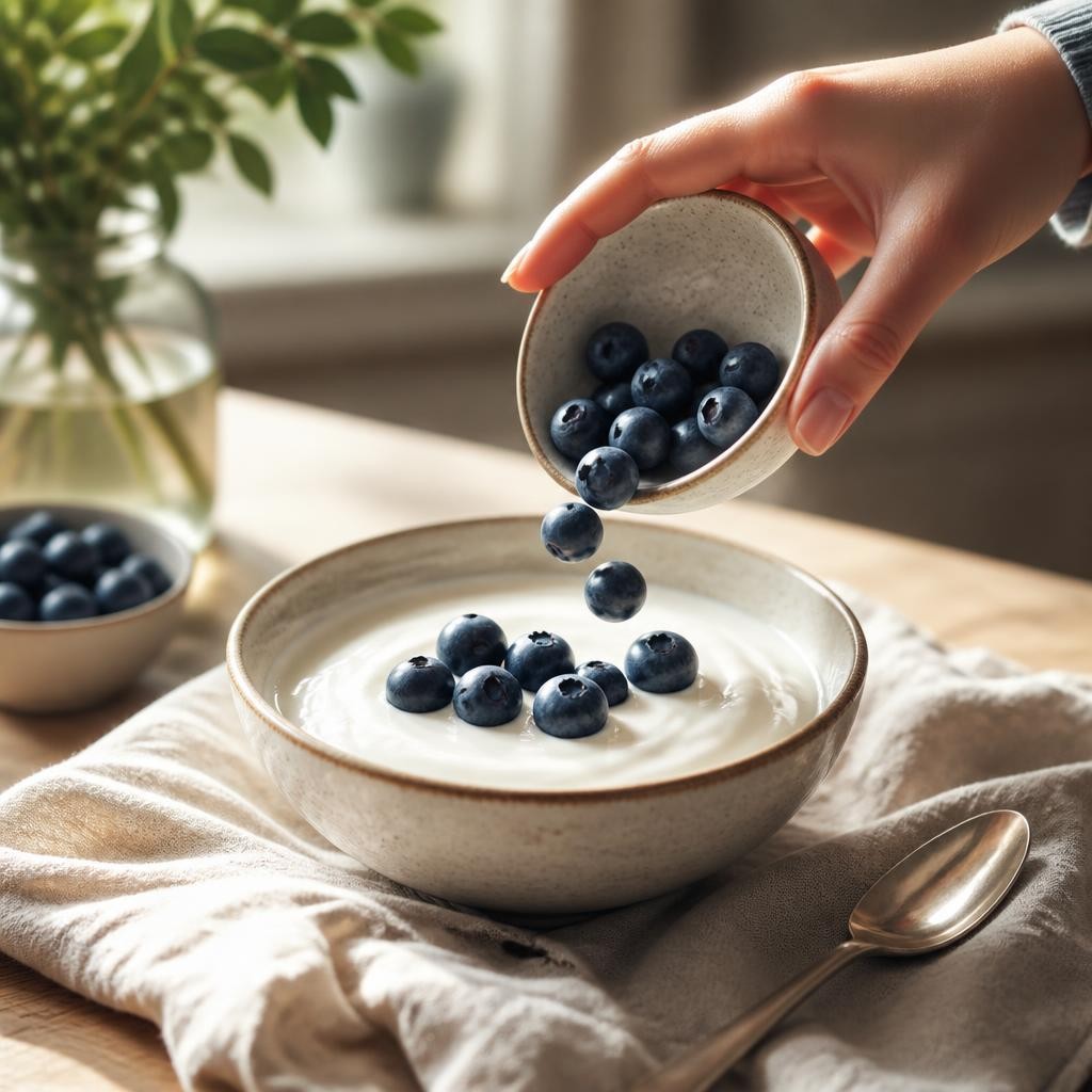 Illustration for the English word “blueberry”