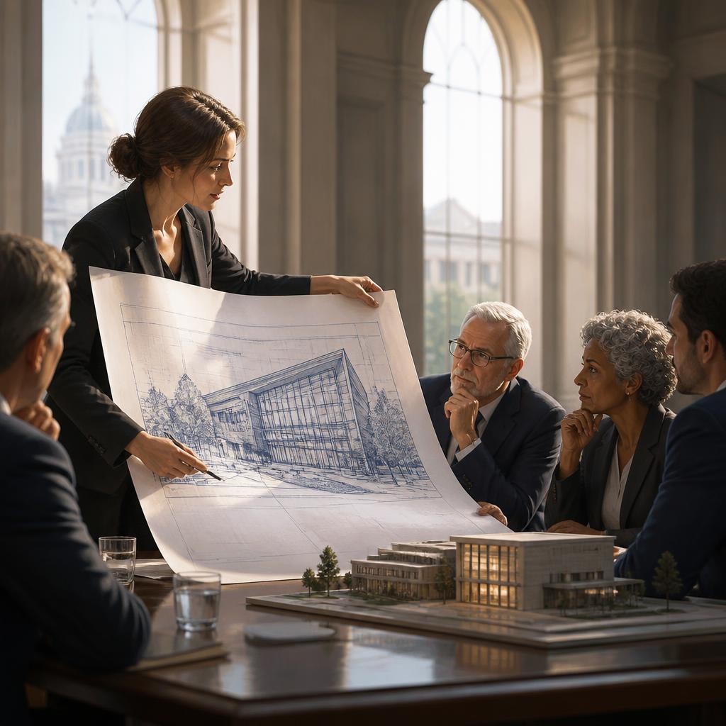 Illustration for the English word “blueprint”