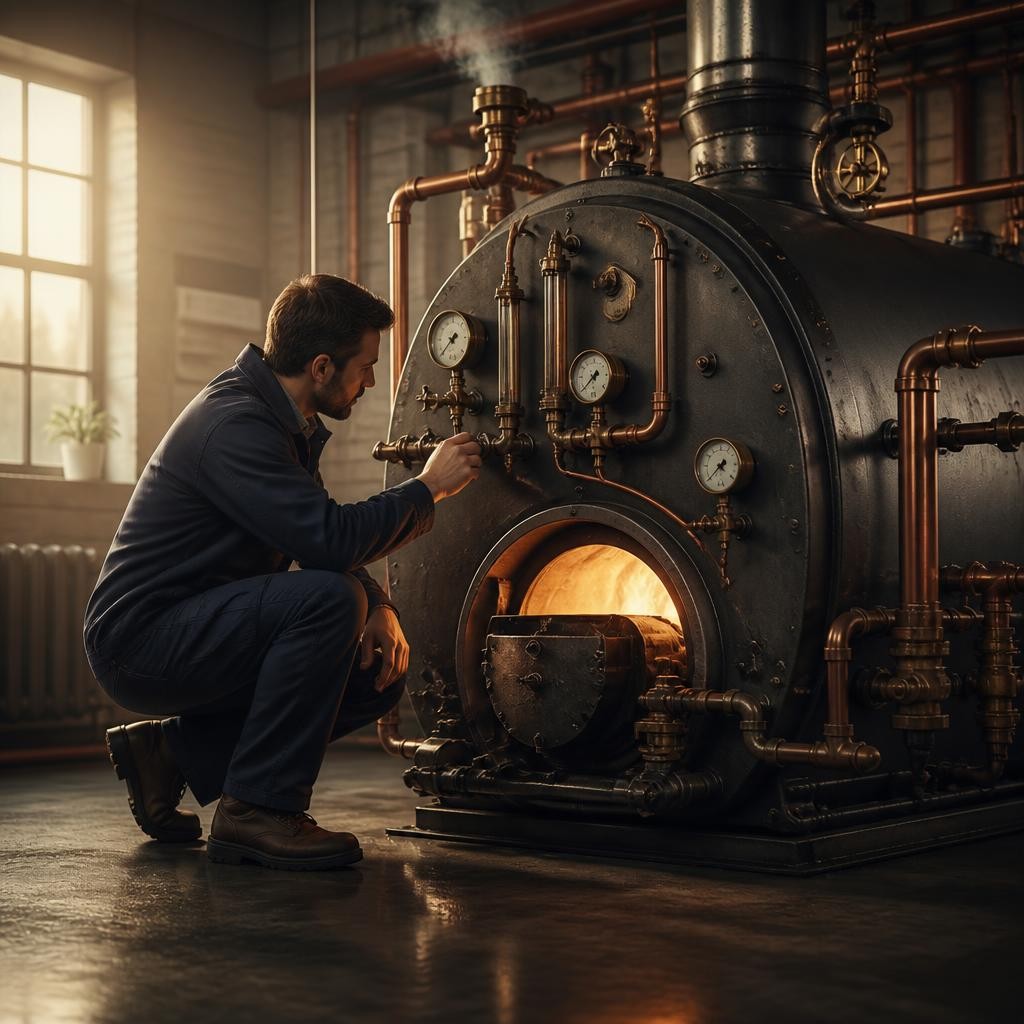 Illustration for the English word “boiler”