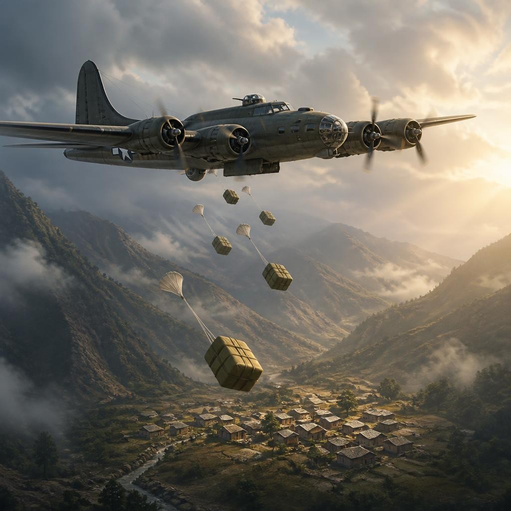 Illustration for the English word “bomber”