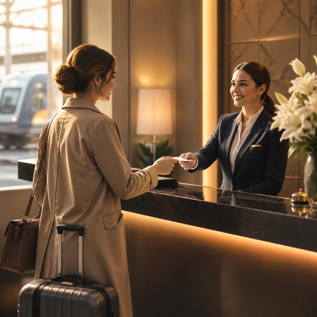 Illustration for the English word “booking”