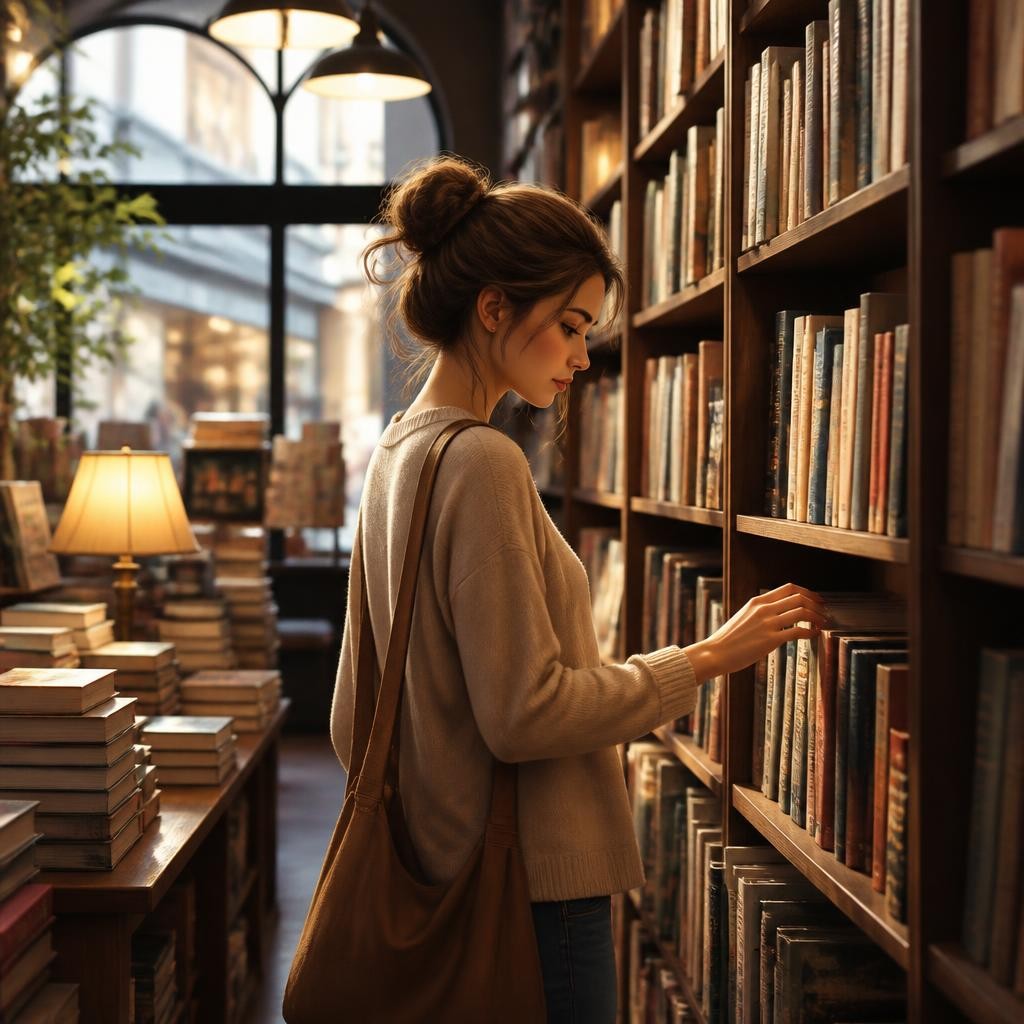 Illustration for the English word “bookstore”
