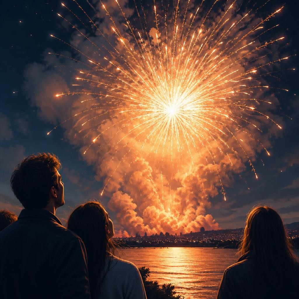 Illustration for the English word “boom”