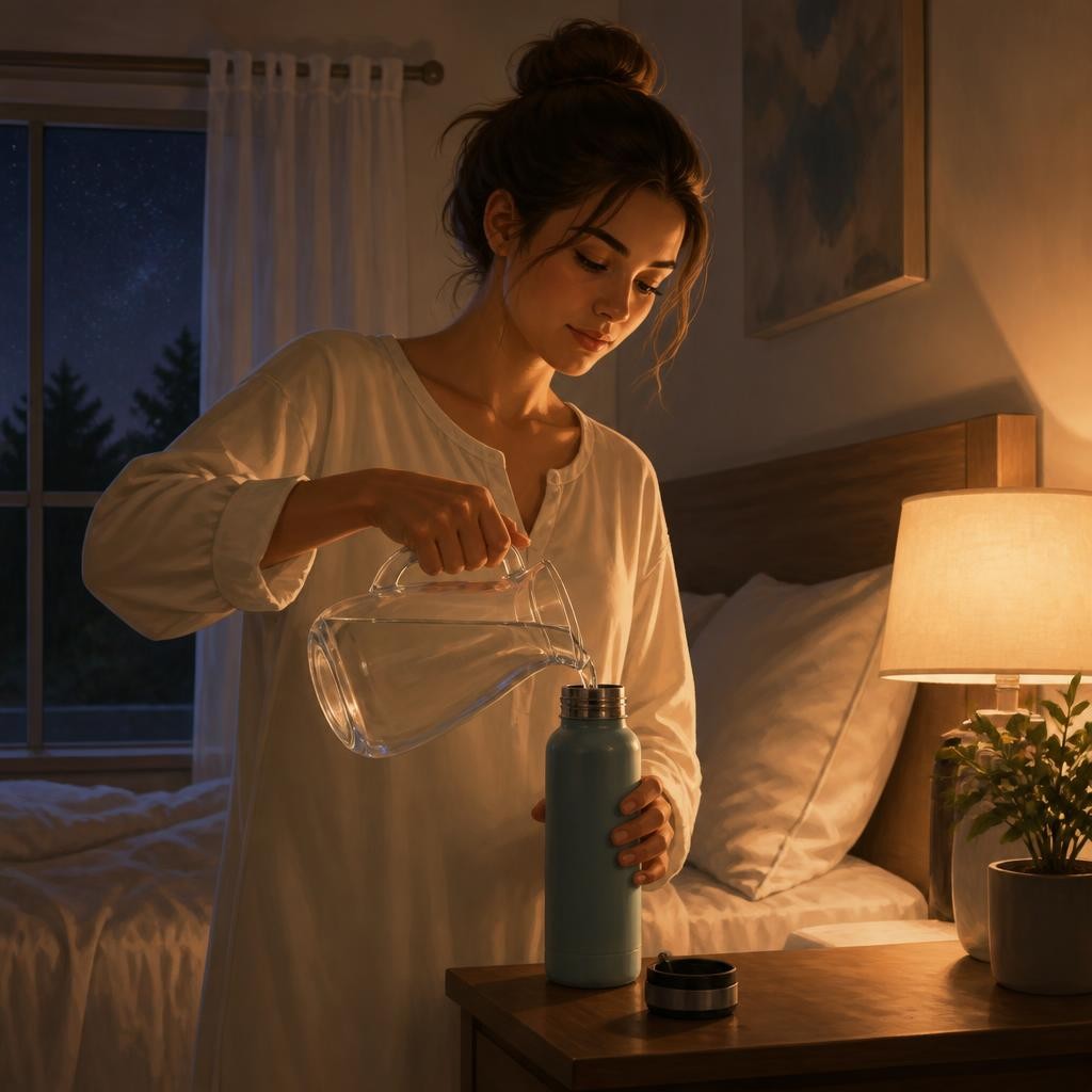 Illustration for the English word “bottle”
