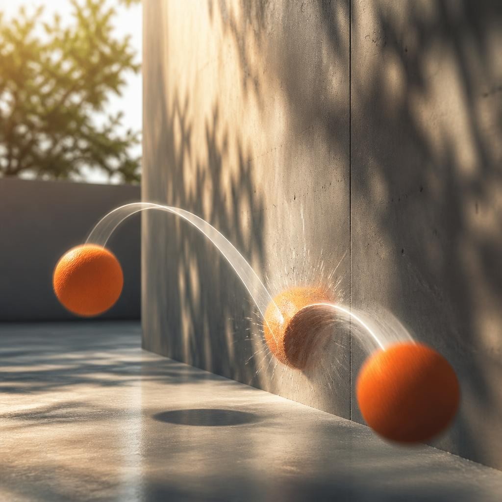Illustration for the English word “bounce”