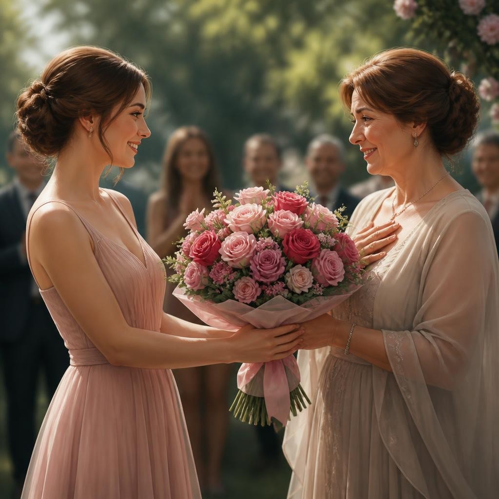 Illustration for the English word “bouquet”