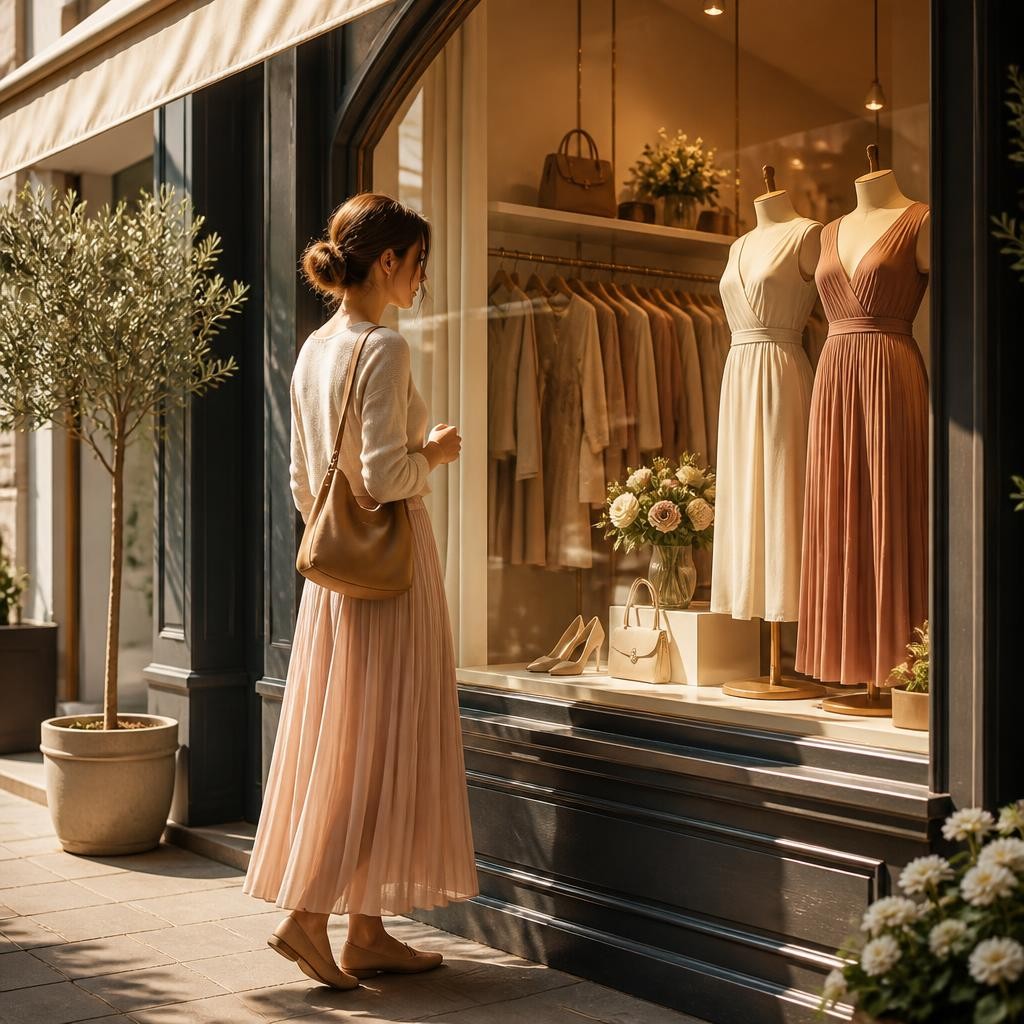 Illustration for the English word “boutique”