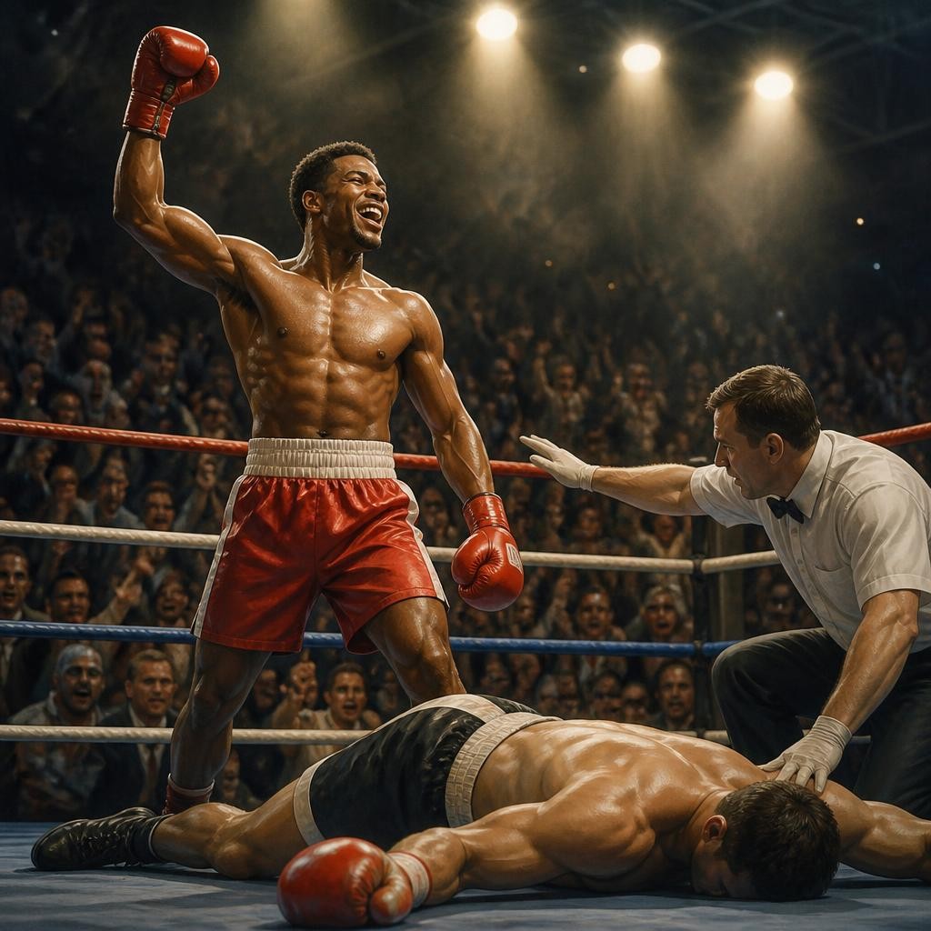 Illustration for the English word “boxer”