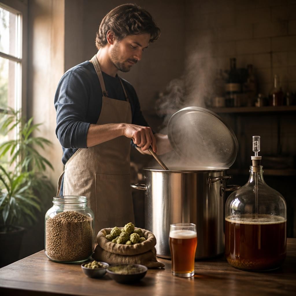 Illustration for the English word “brew”