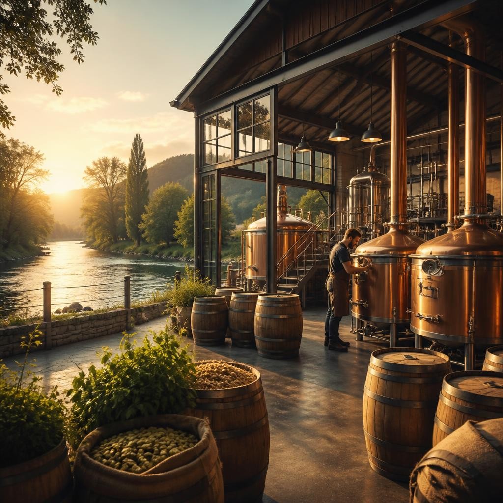 Illustration for the English word “brewery”