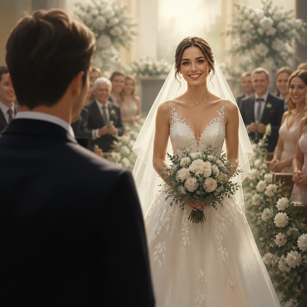Illustration for the English word “bride”