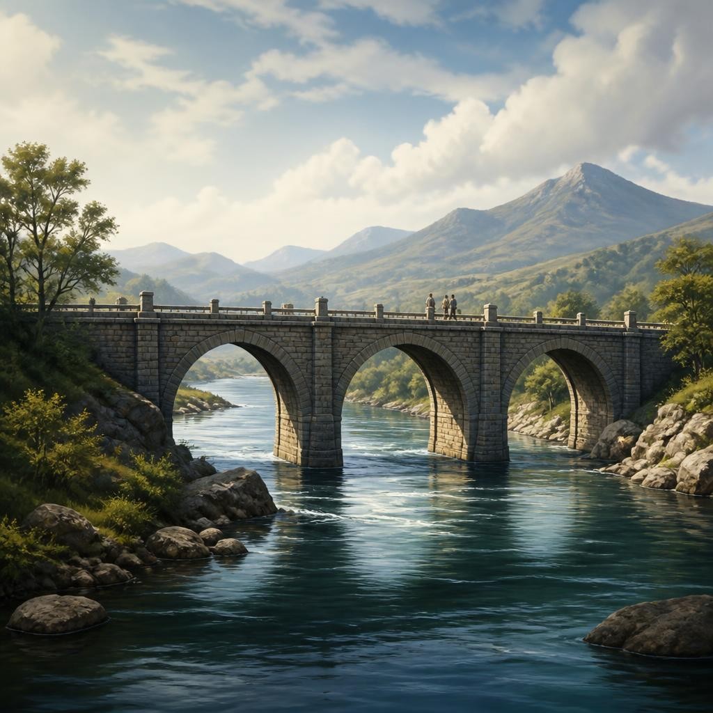 Illustration for the English word “bridge”