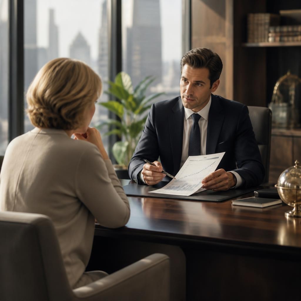 Illustration for the English word “brokerage”