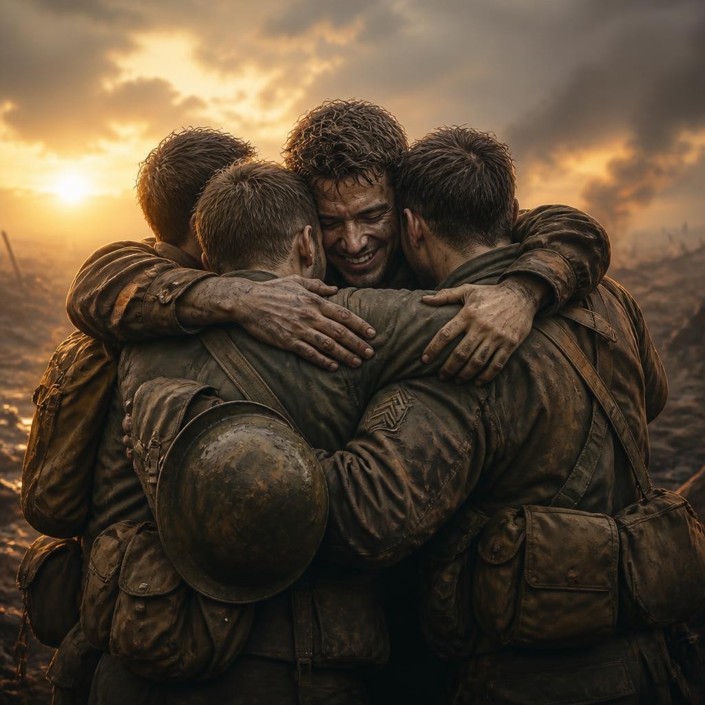 Illustration for the English word “brotherhood”