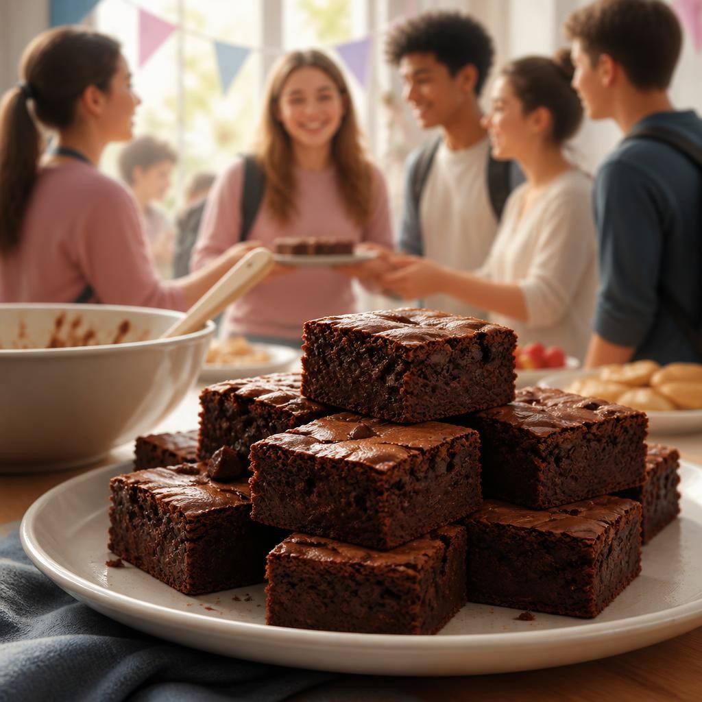 Illustration for the English word “brownie”