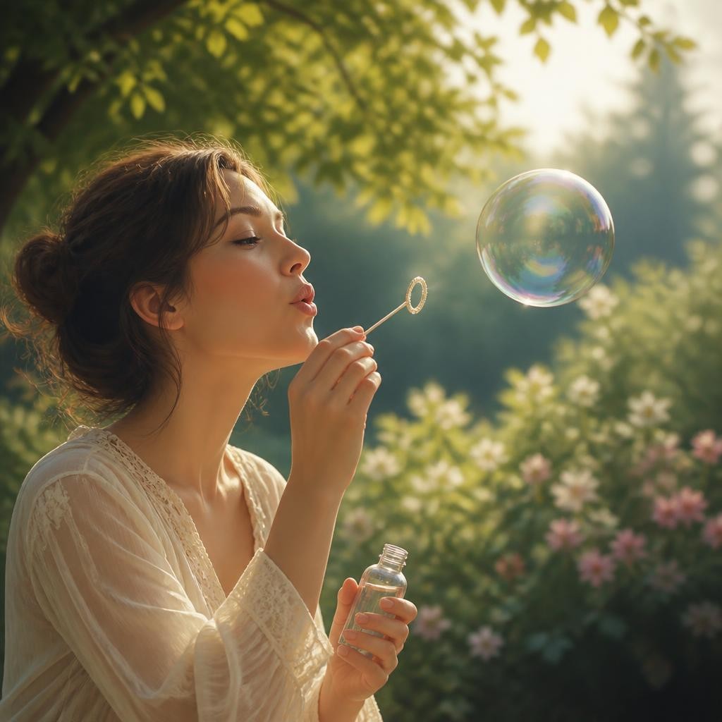 Illustration for the English word “bubble”