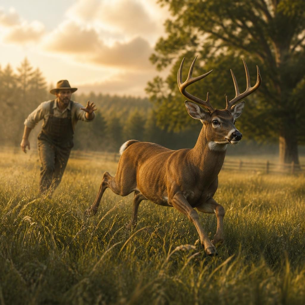 Illustration for the English word “buck”