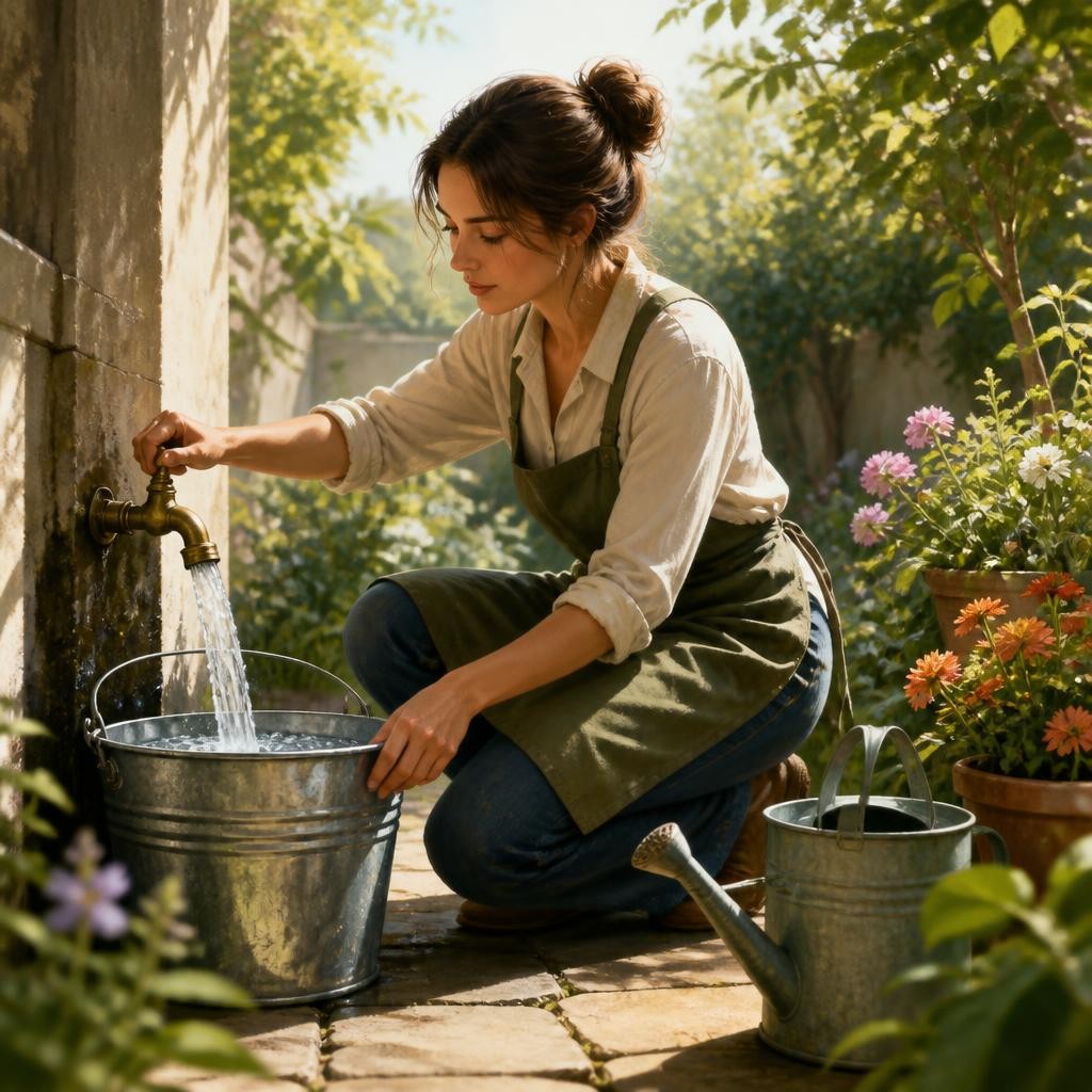 Illustration for the English word “bucket”