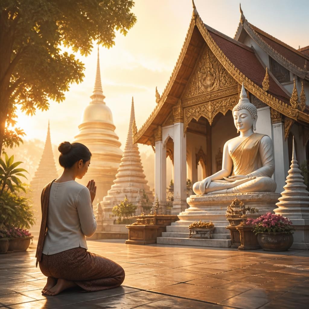 Illustration for the English word “buddhist”
