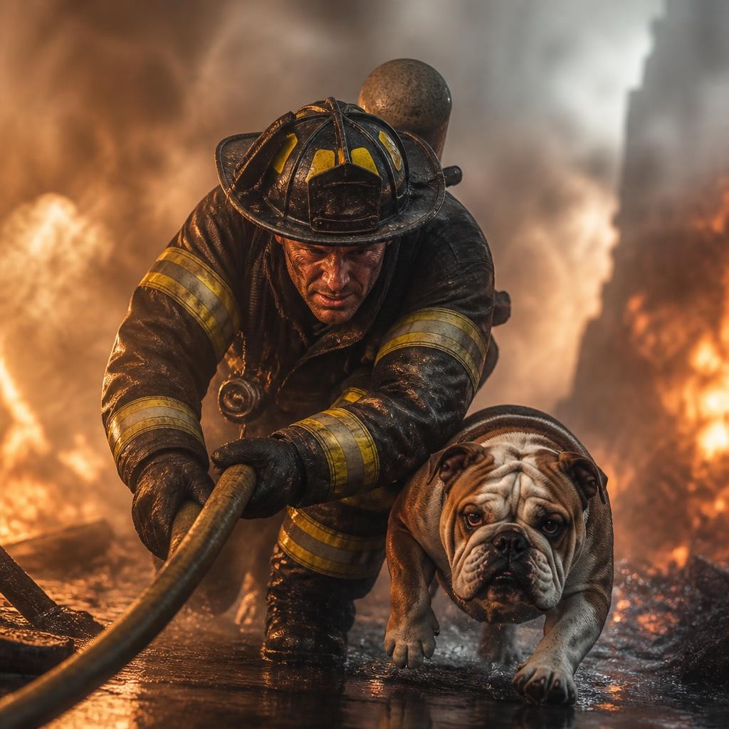 Illustration for the English word “bulldog”