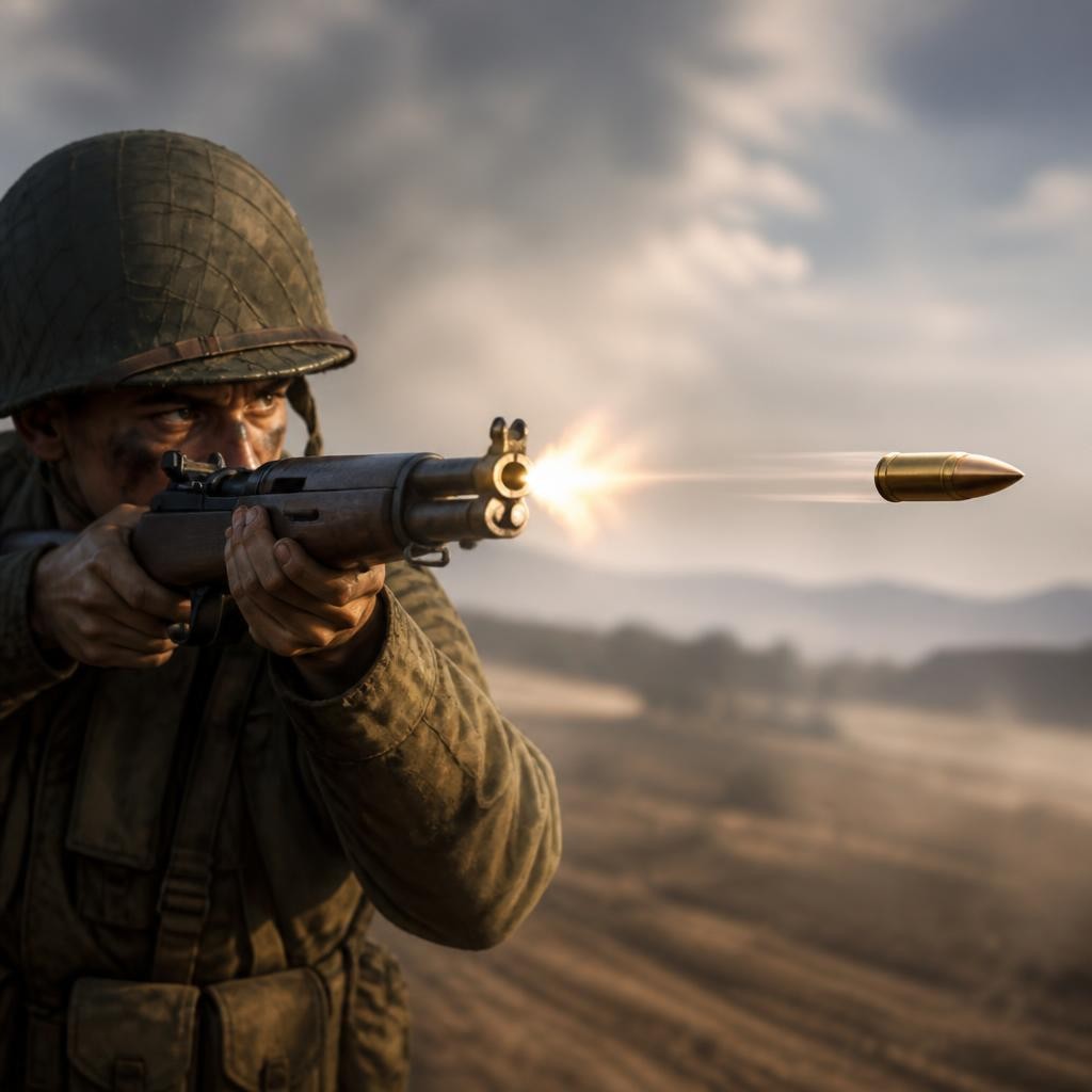 Illustration for the English word “bullet”