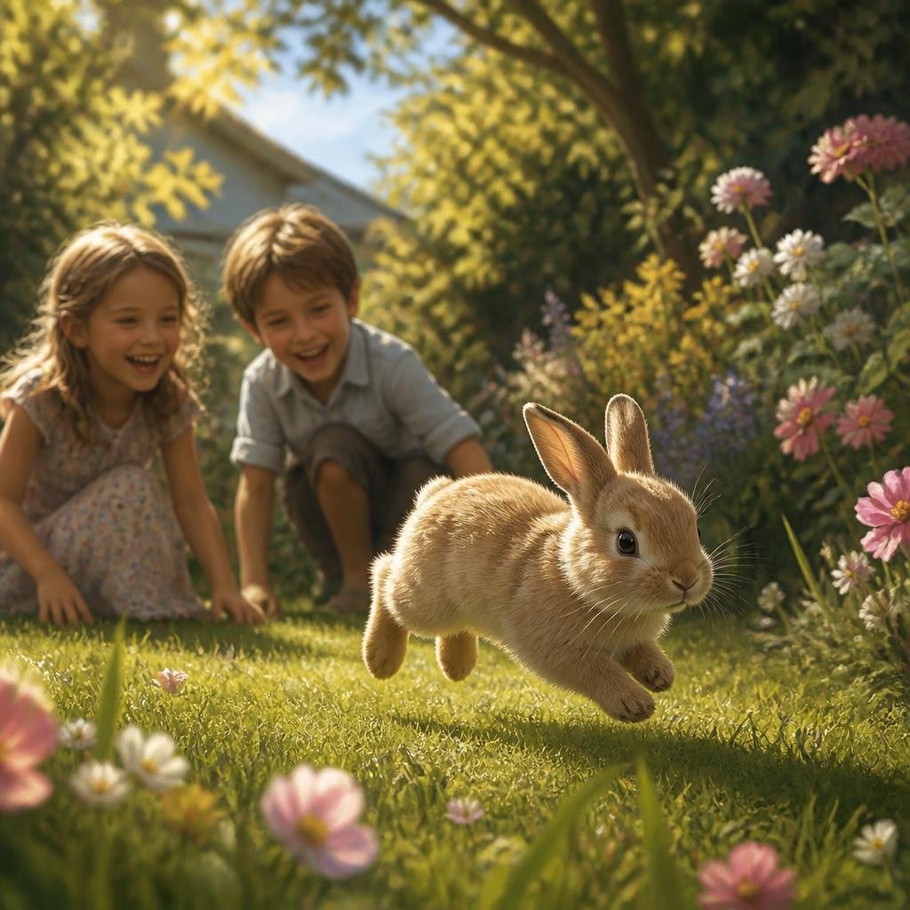 Illustration for the English word “bunny”