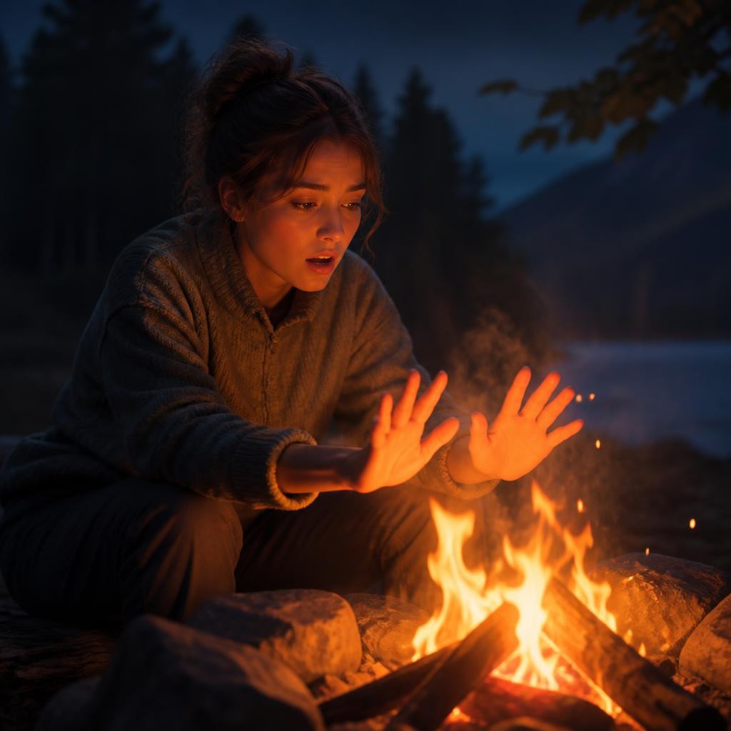Illustration for the English word “burn”
