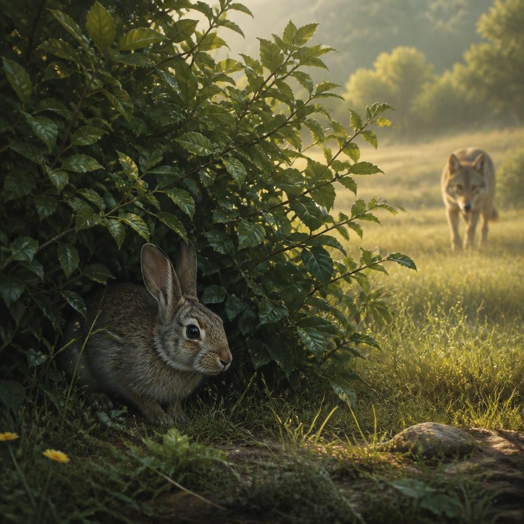 Illustration for the English word “bush”
