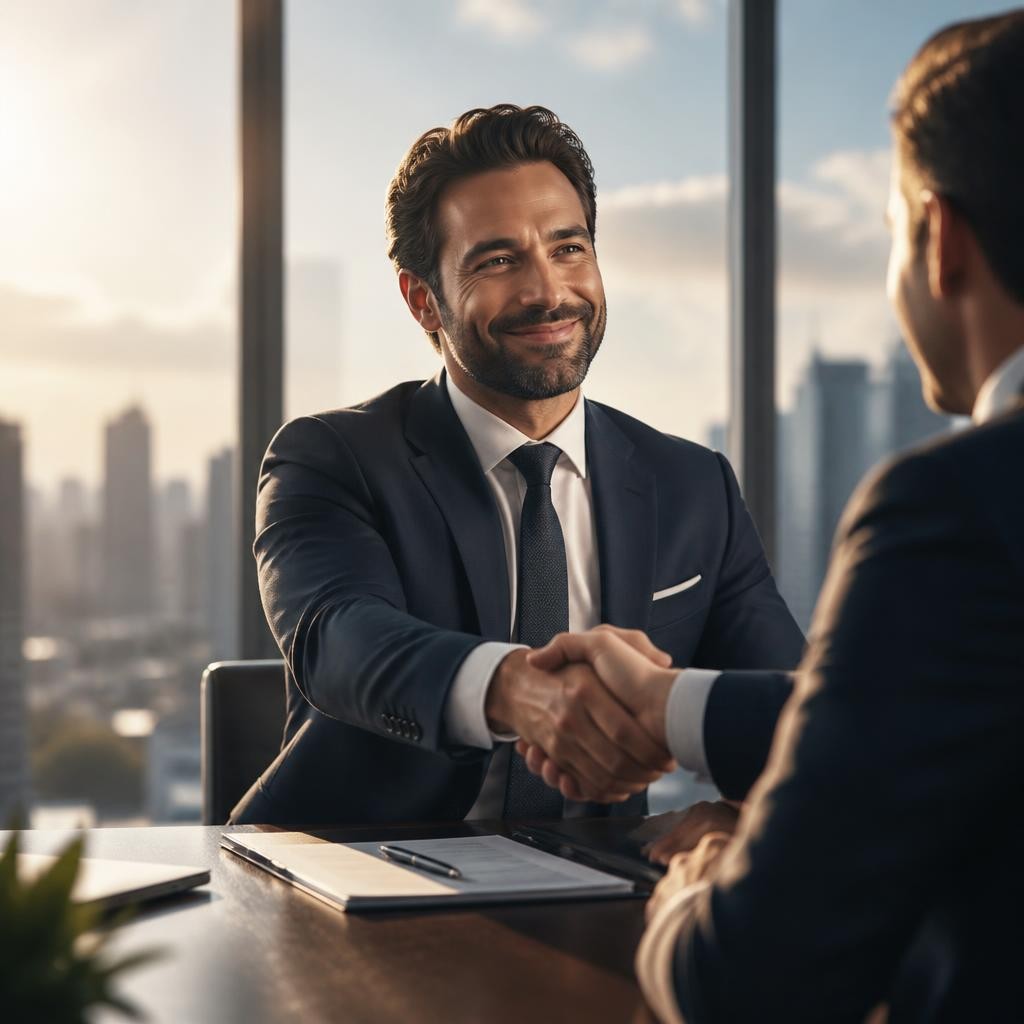 Illustration for the English word “businessman”