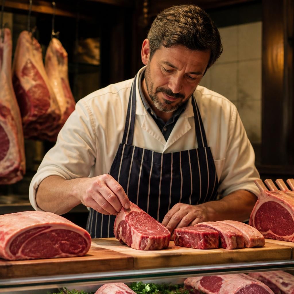 Illustration for the English word “butcher”
